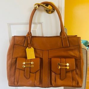 Lauren Ralph Lauren Tan Leather Satchel